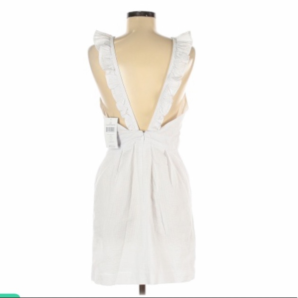 NWT Lauren James Size Large Claire White Halter Dress $132 - Picture 4 of 7
